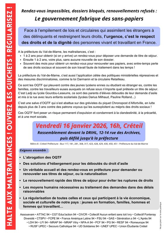 Appel mobilisation 16-01-26