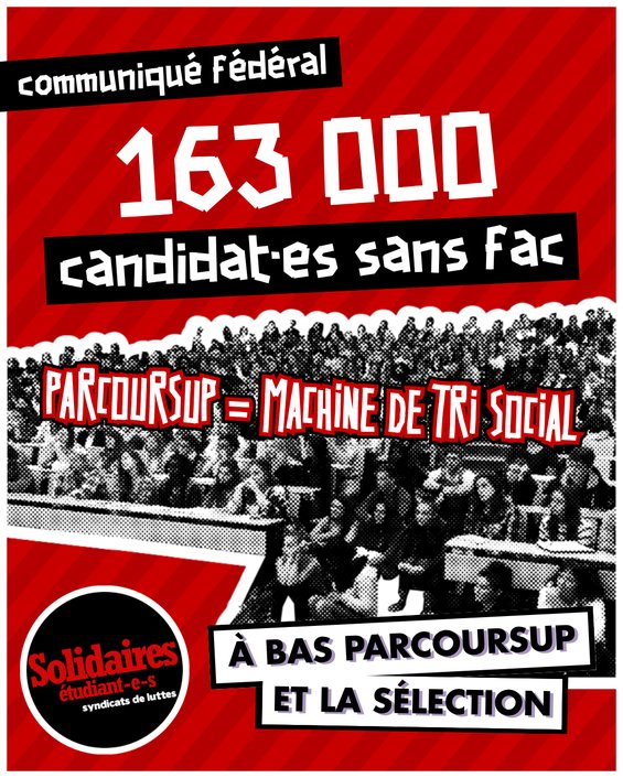 Communiqué FD - Sélection parcoursup 2026
