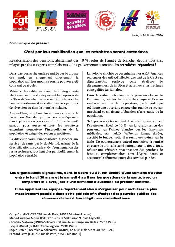 Communiqué Santé n°2