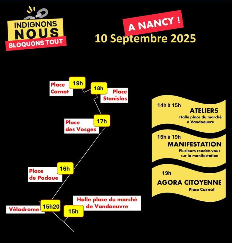 parcours manif 10/09